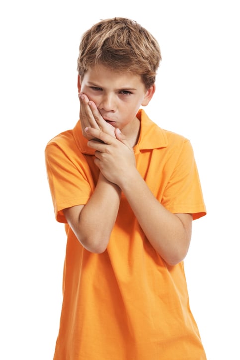 Small Kid With Toothache Isolated On White Vaughan Childrens Dentistry